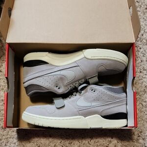 Nike Gray and Black Sneakers with Suede Upper